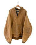 Vintage Carhartt Tan Flannel Lined Hooded Jacket KIF Vintage