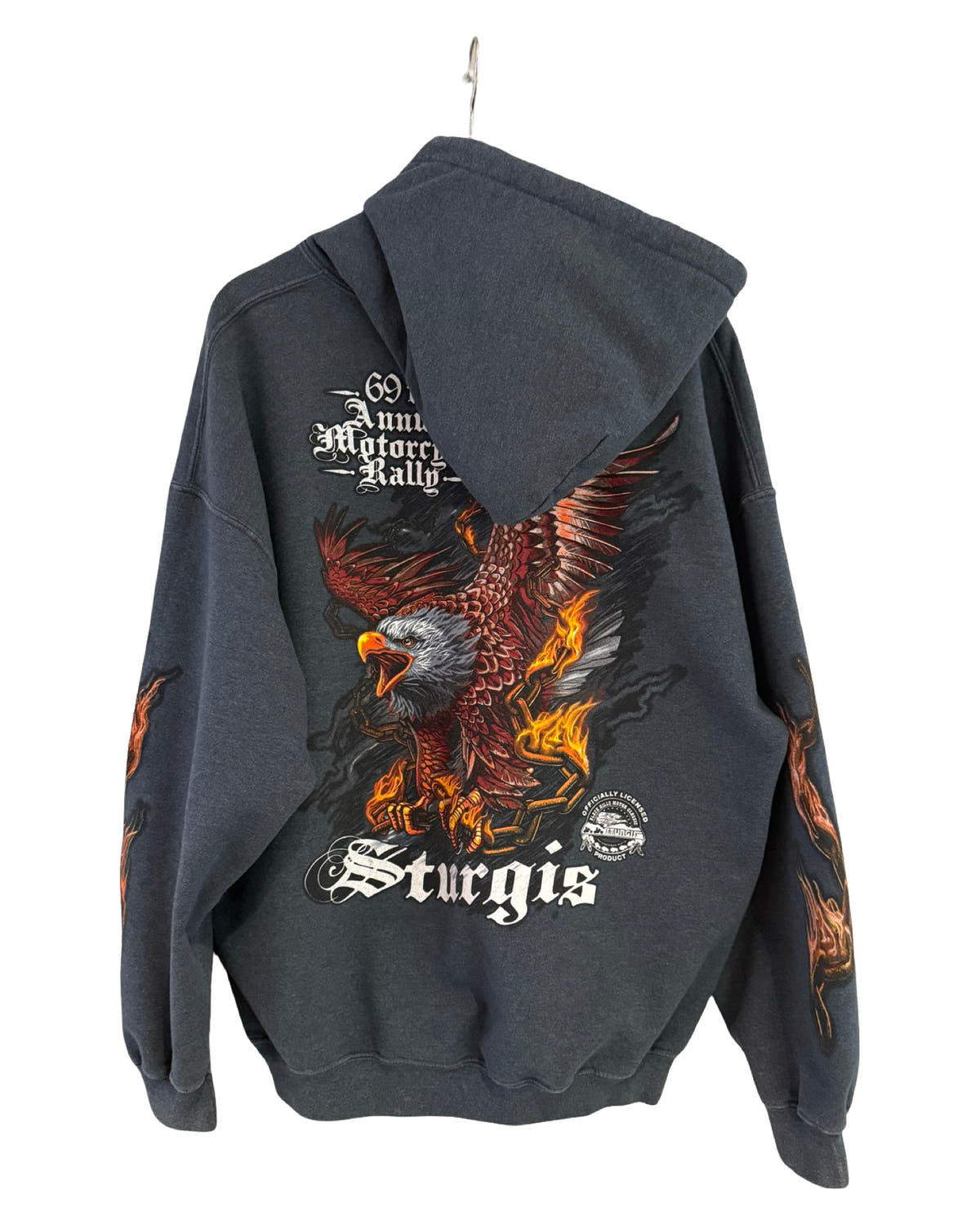 Vintage 2009 Sturgis Motorcycle Flames Hoodie 3rdStrike