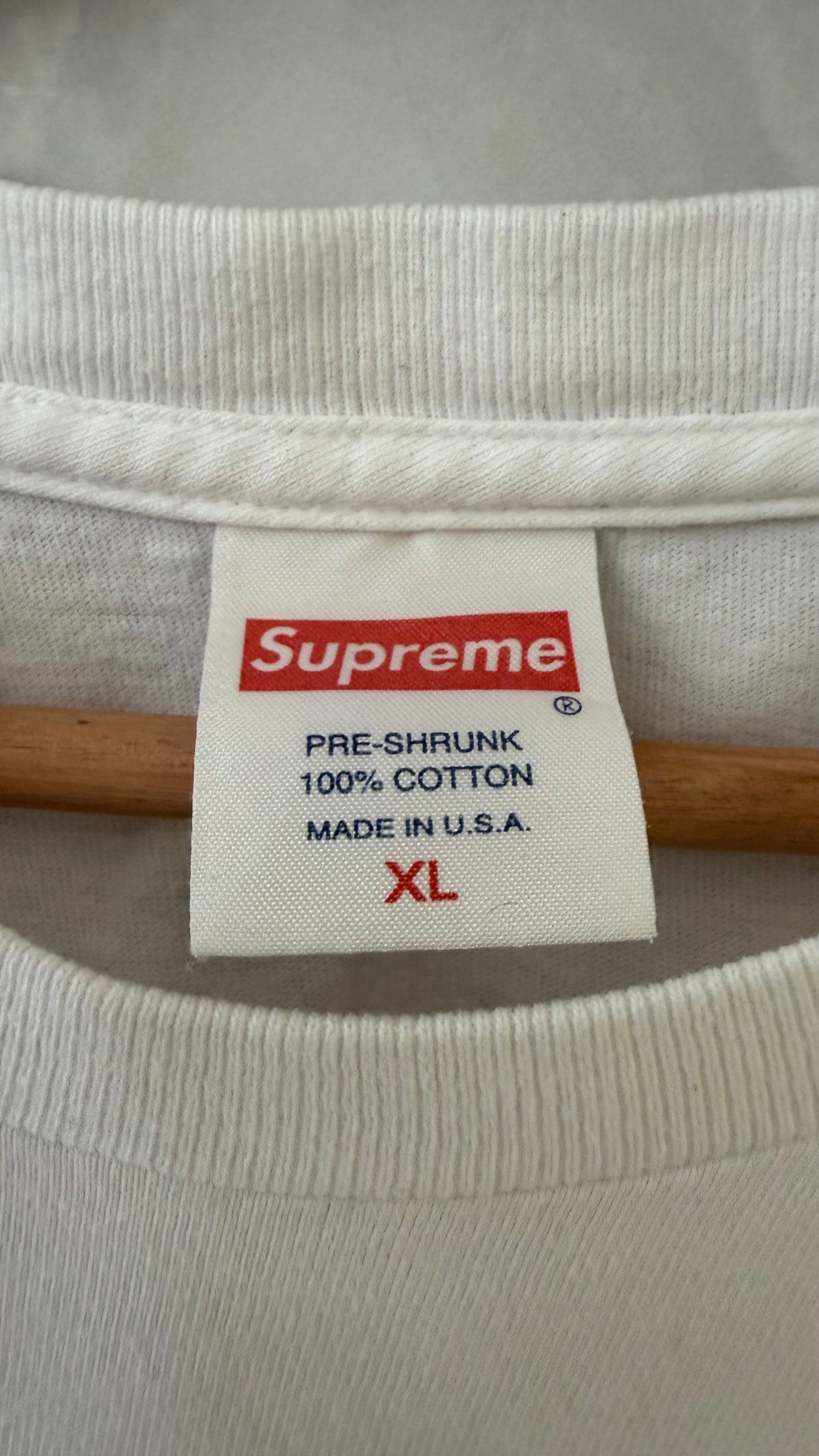 Supreme White & Red Motion Logo Tee