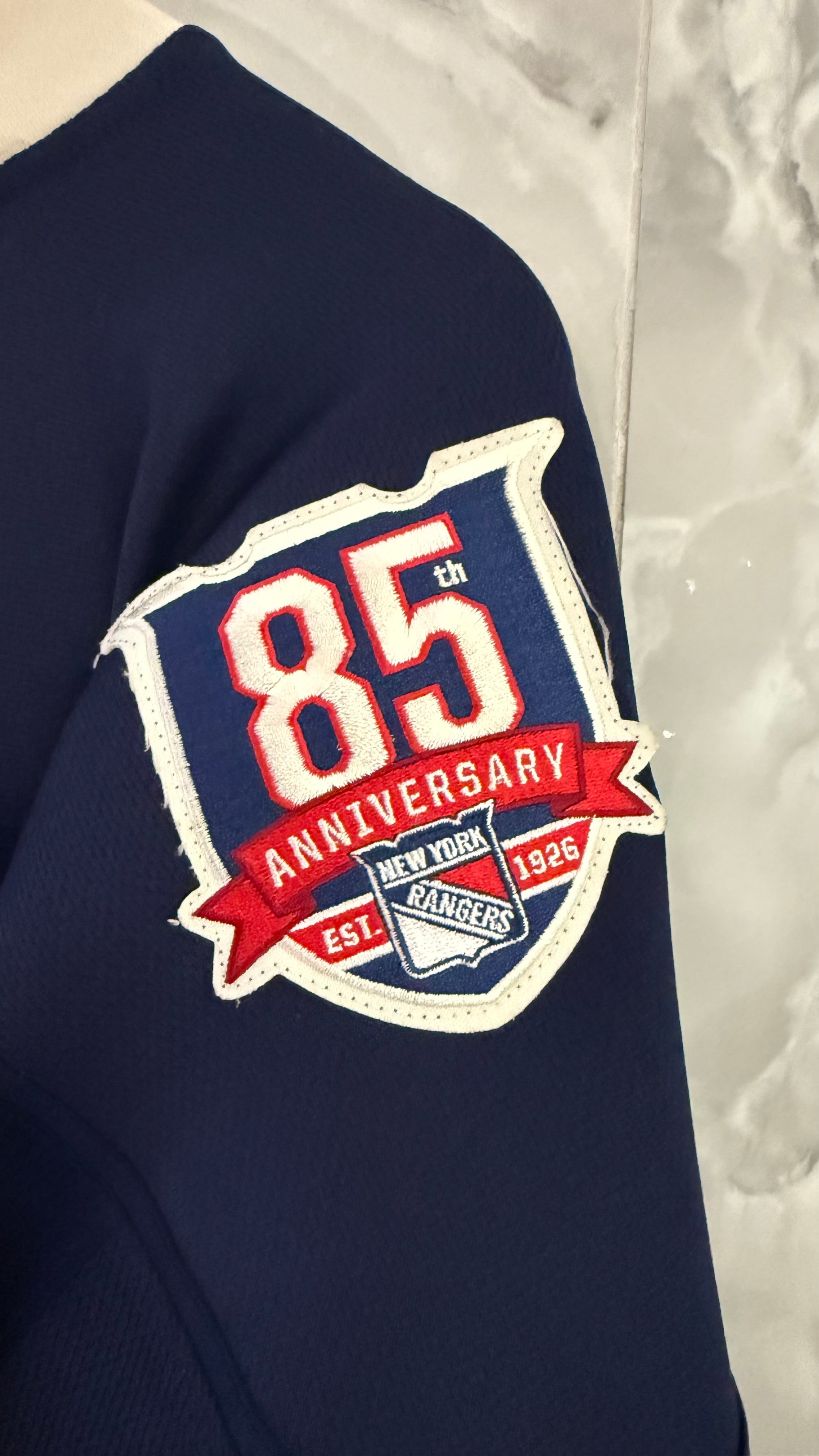 2010 New York Rangers Henrik Lundqvist NHL 85th Anniversary Reebok Hockey Jersey