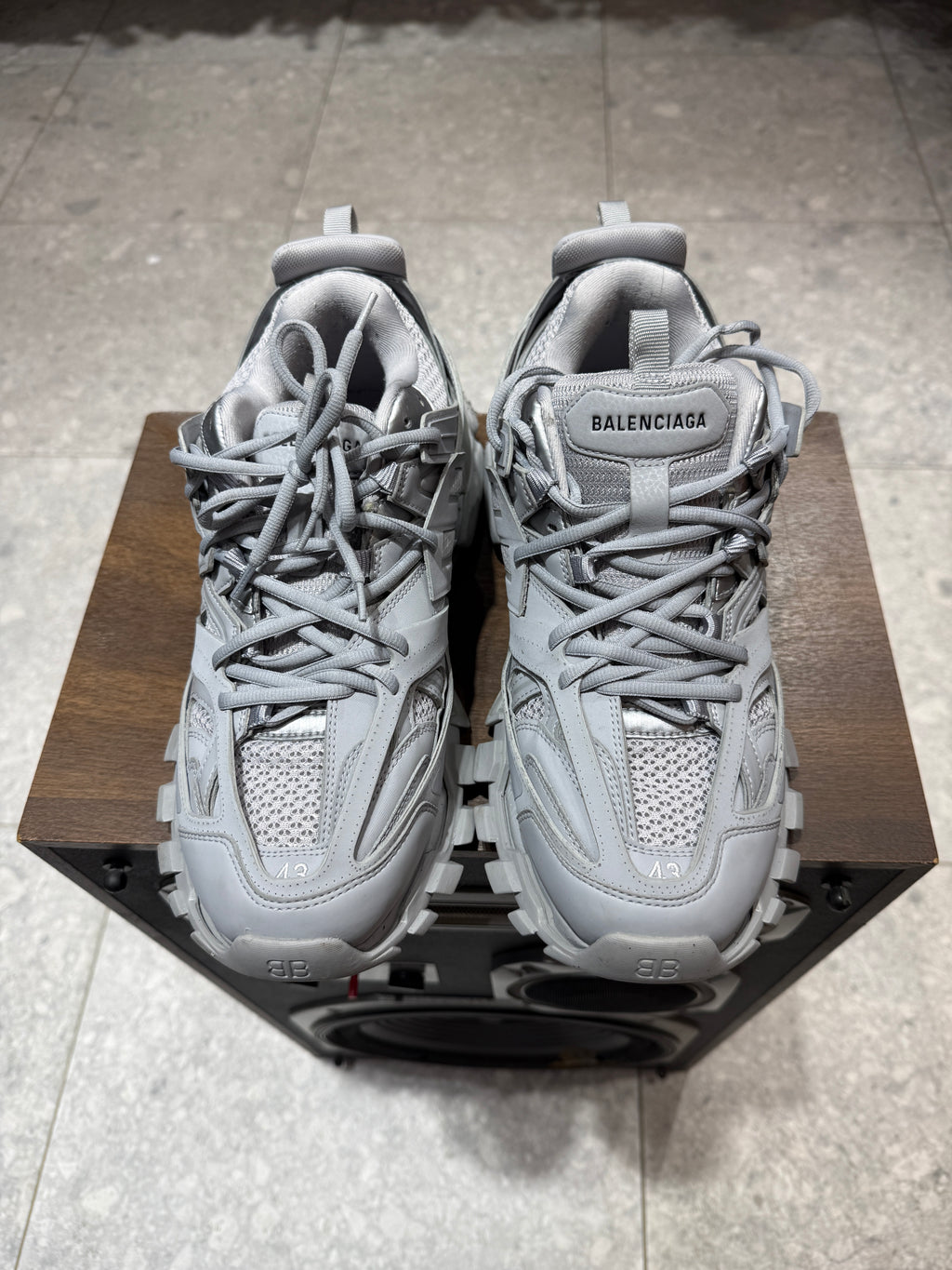 Balenciaga Medium Grey Track Runners Size 10 KIF Vintage