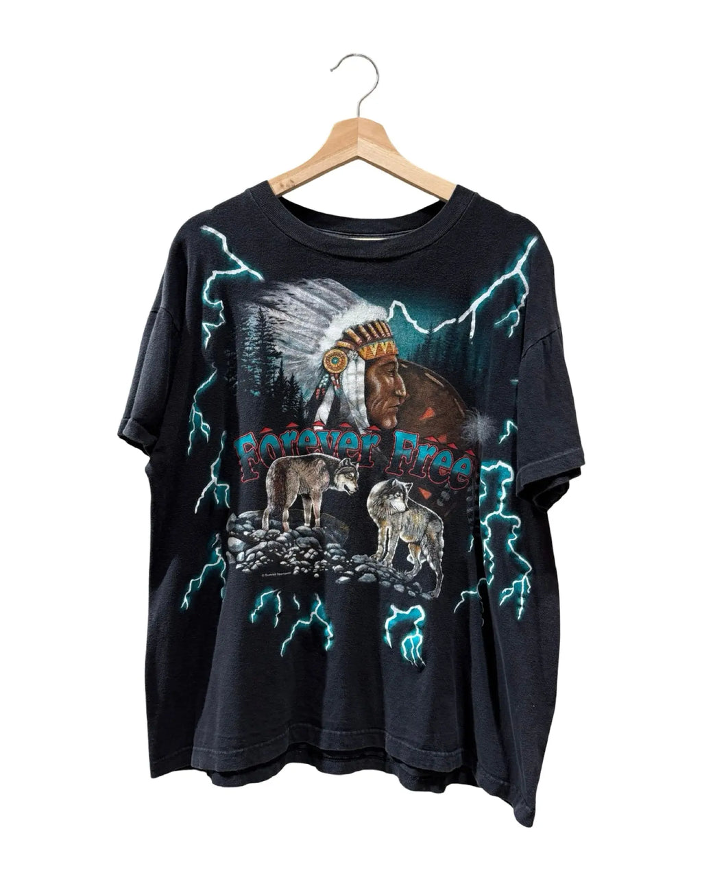 Vintage 90s American Thunder Forever Free AOP Tee KIF Vintage