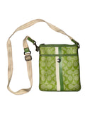 Vintage Coach Green Signature Monogram Sidebag