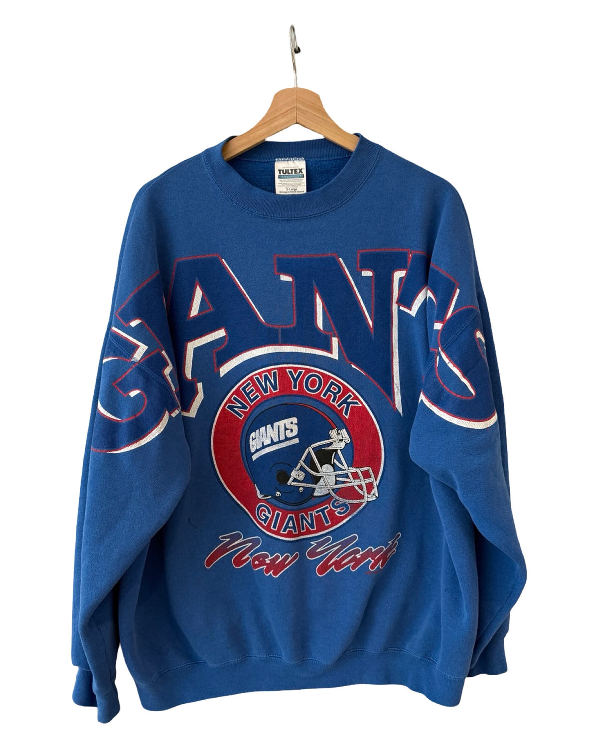 Vintage 90s Rare New York Giants Big Print Crewneck