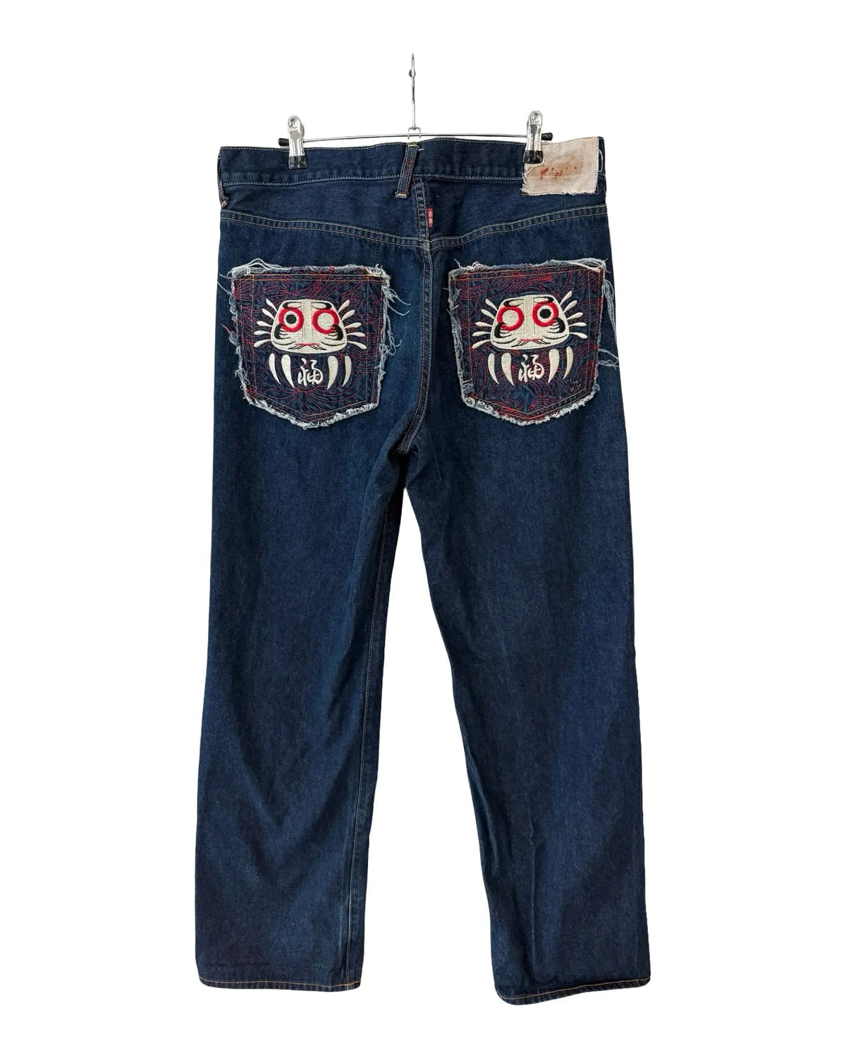 Vintage 36x32 y2k Red Monkey Embroidered Baggy Jeans 3rdStrike