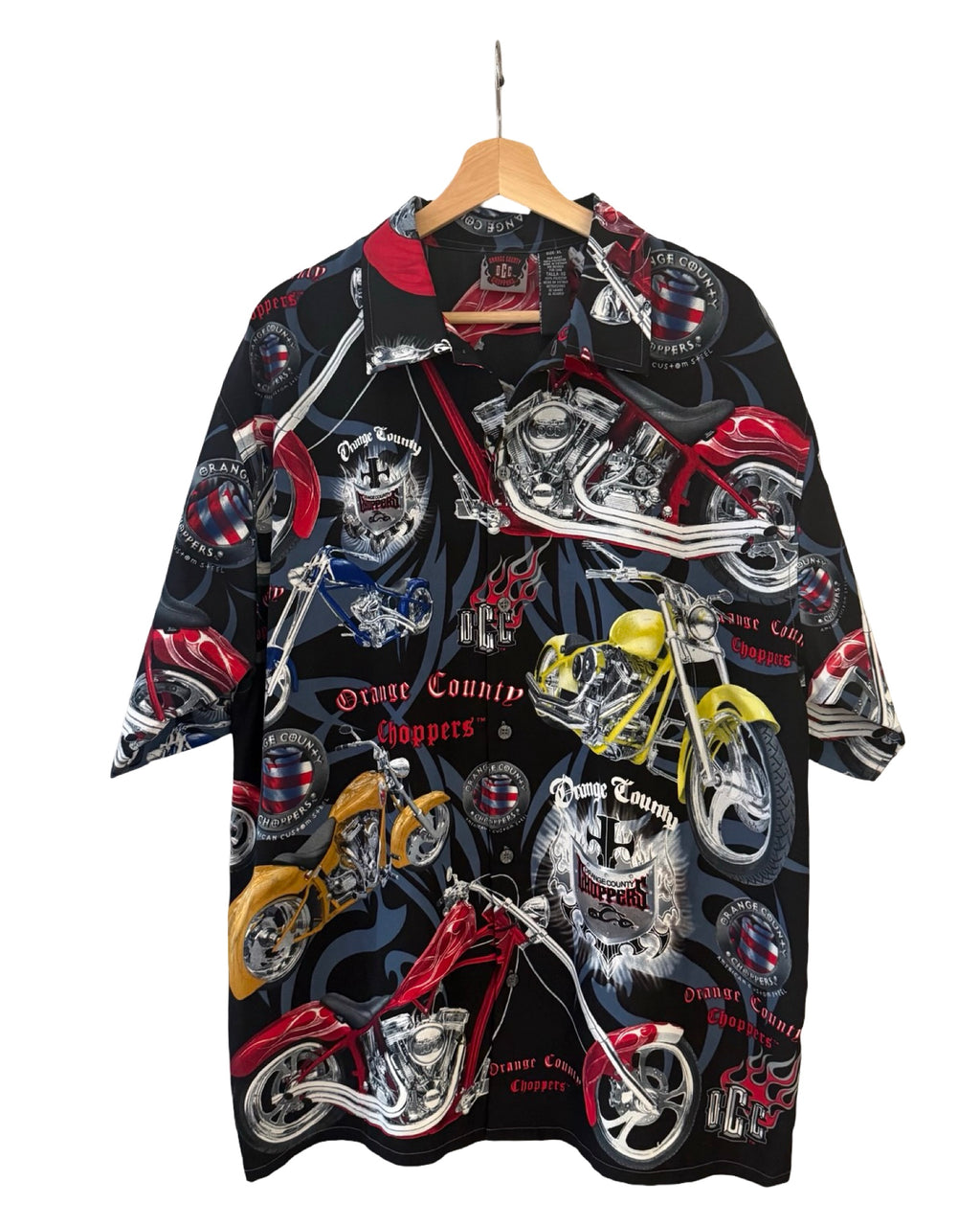 Vintage y2k Orange County Choppers Motocycle Button Up Shirt