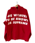 2020 Supreme We Wanted To Be Known Asフーディー