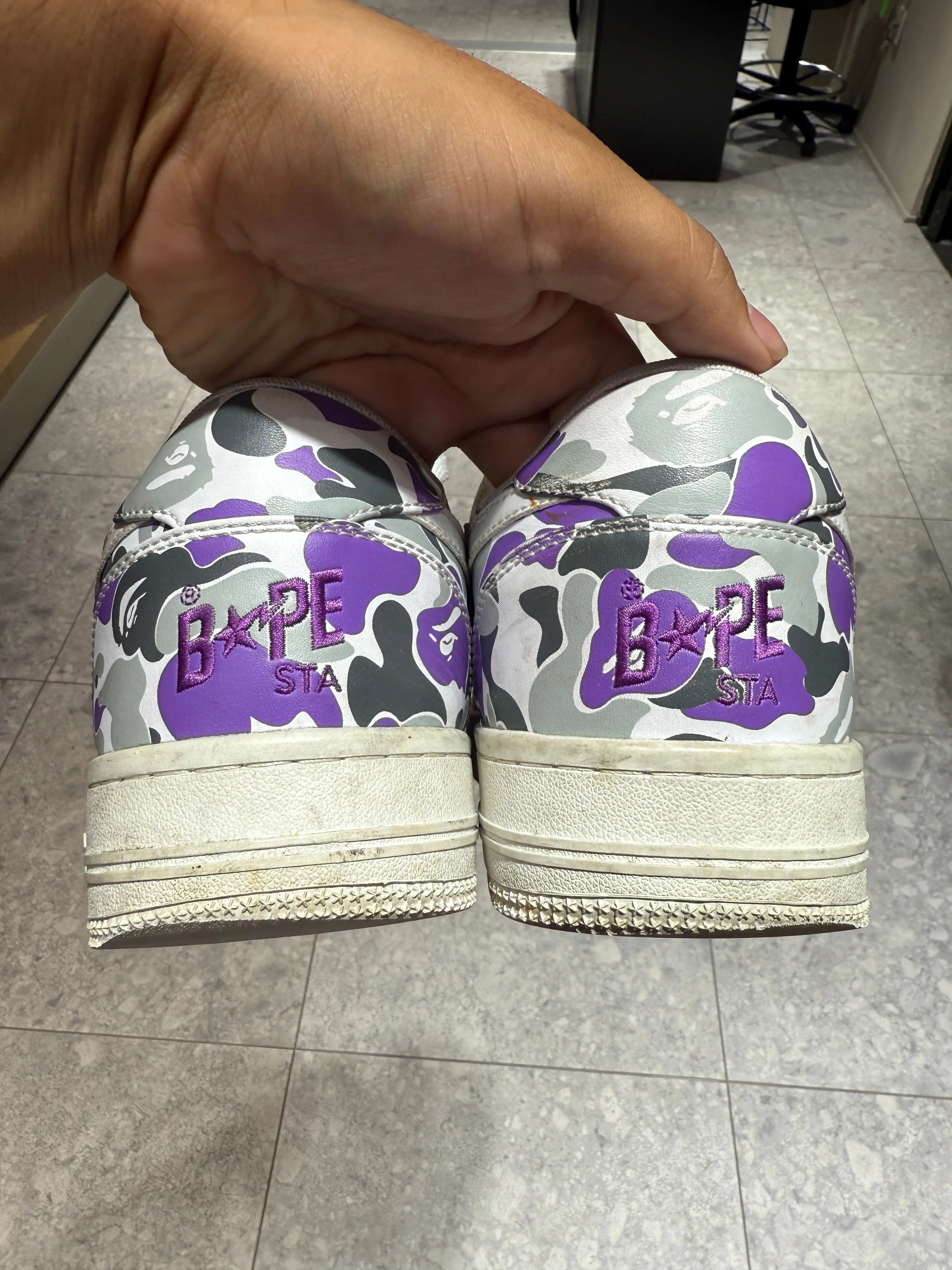 Bape Bapesta Purple ABC Camo 18th Anniversary Sneakers KIF Vintage