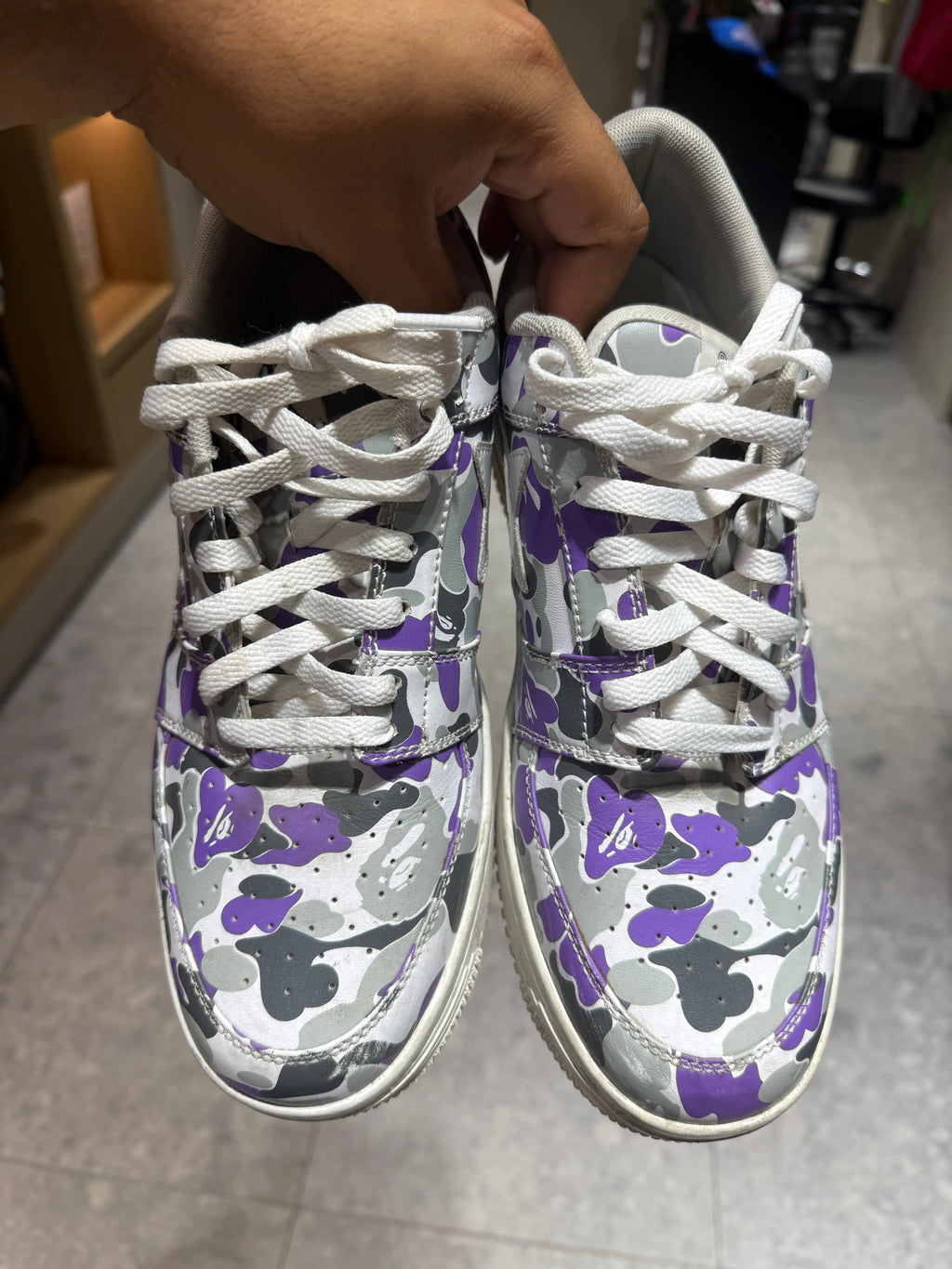 Bape Bapesta Purple ABC Camo 18th Anniversary Sneakers KIF Vintage