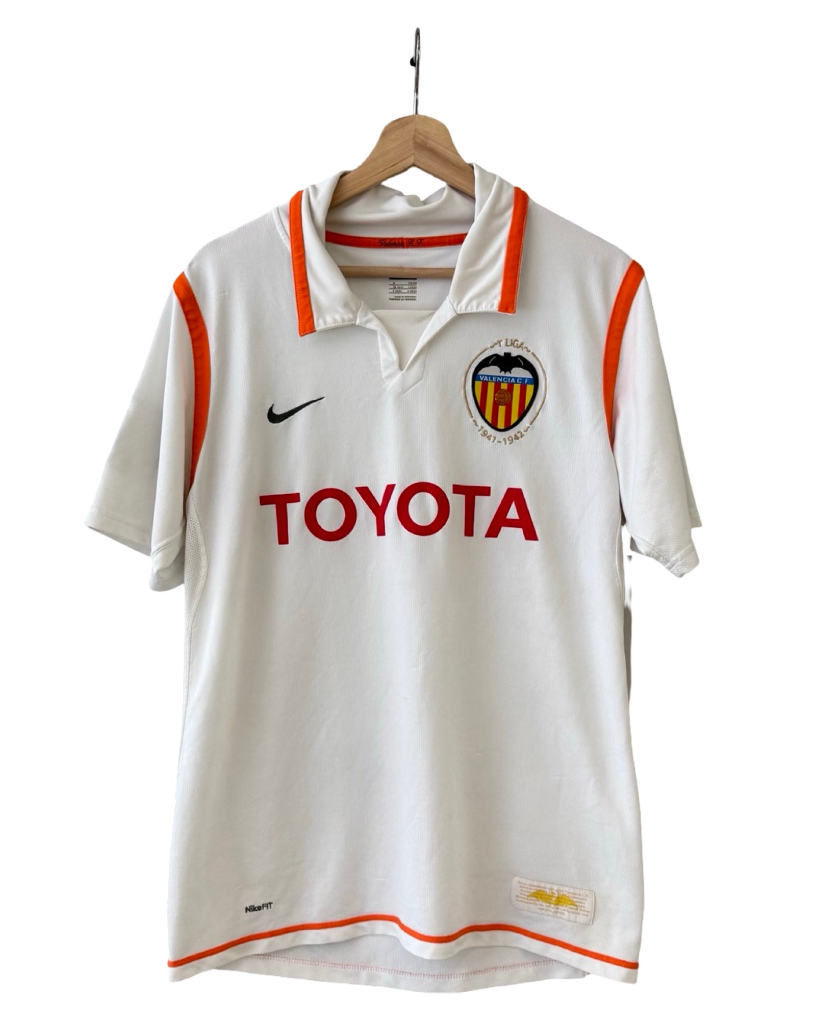 Spain Valencia Club 2007 Home Nike Soccer Jersey