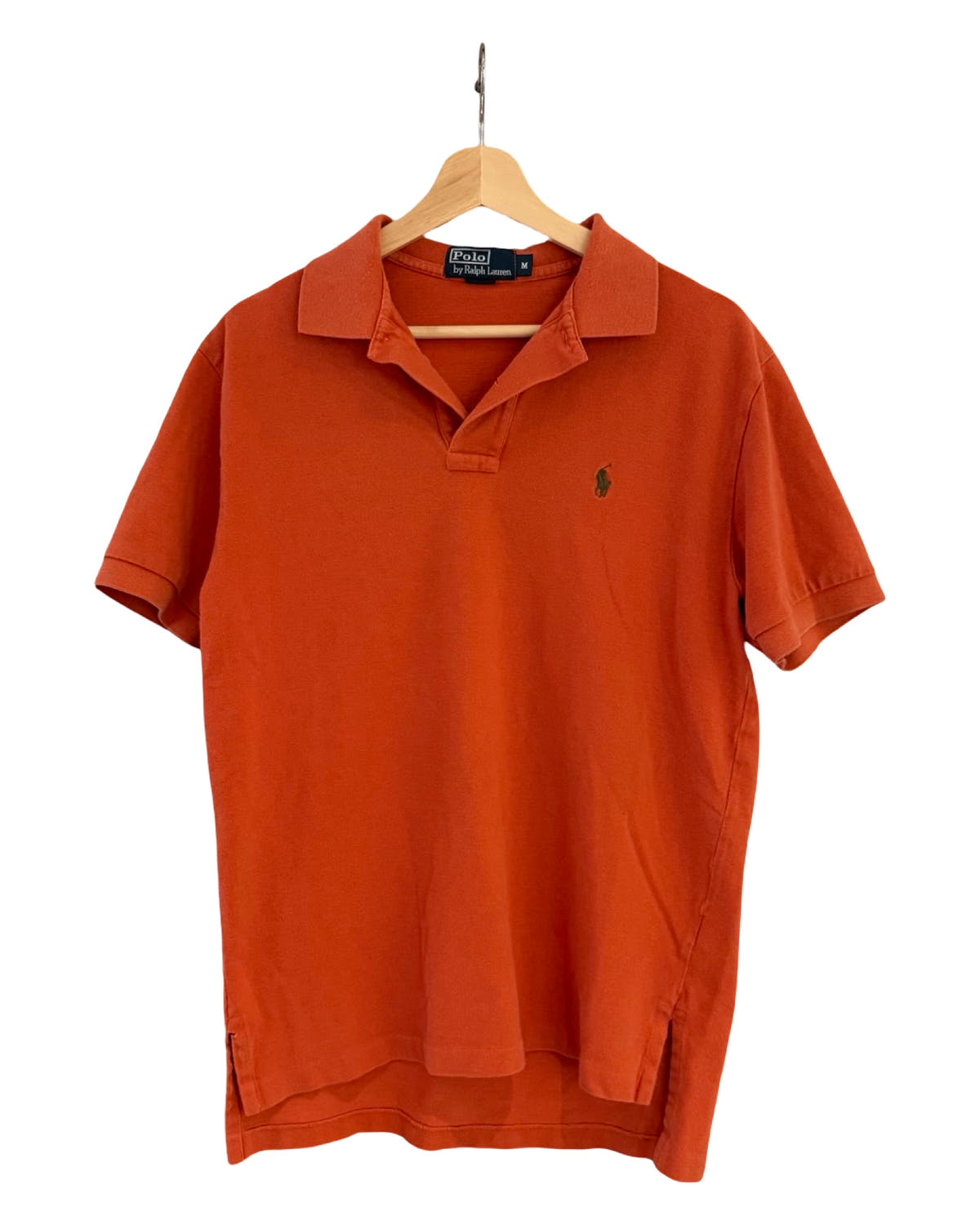 Camisa vintage Polo Ralph Lauren naranja y verde
