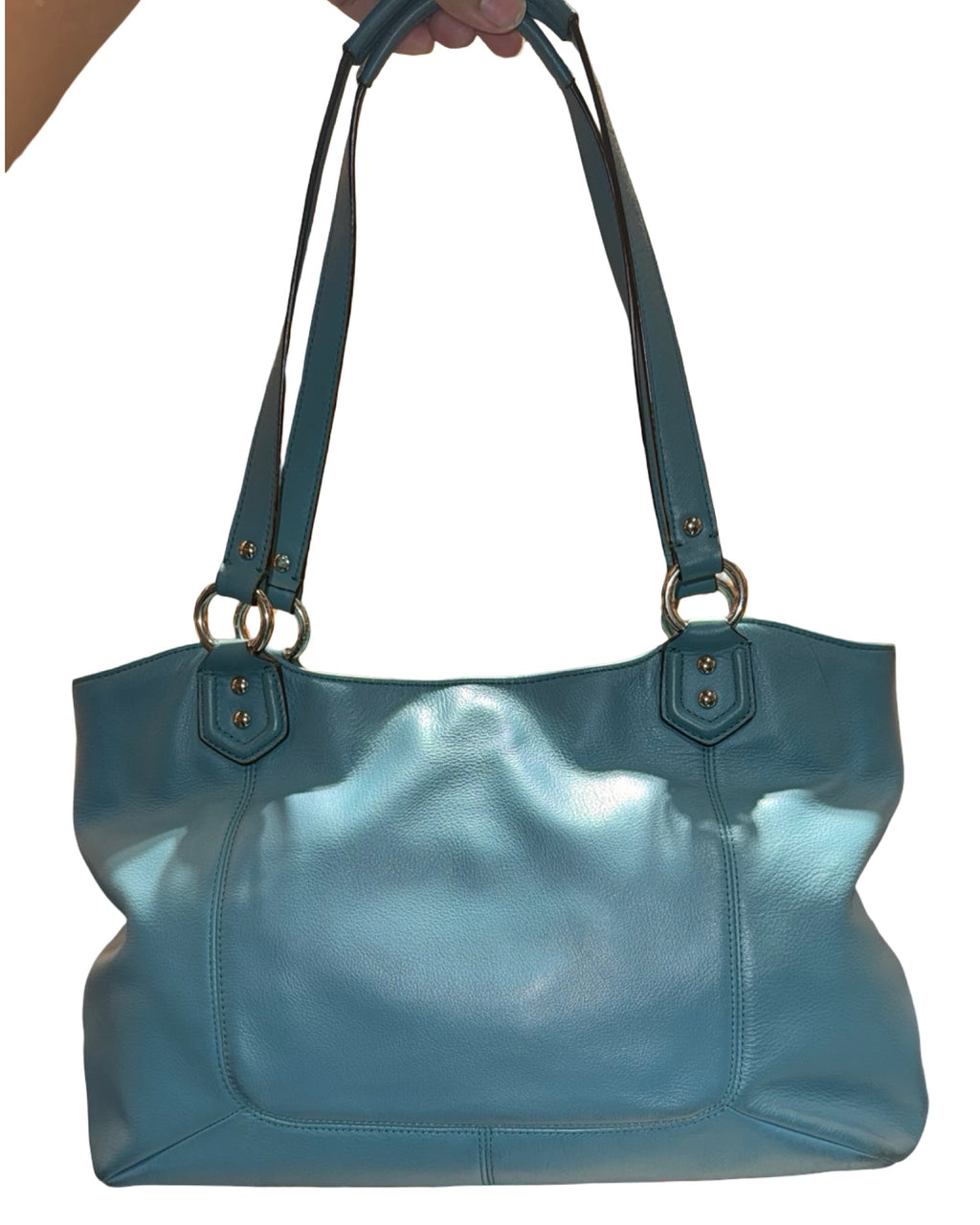 Vintage 2013 Coach Campbell Leather Belle Carryall – Mineral Blue