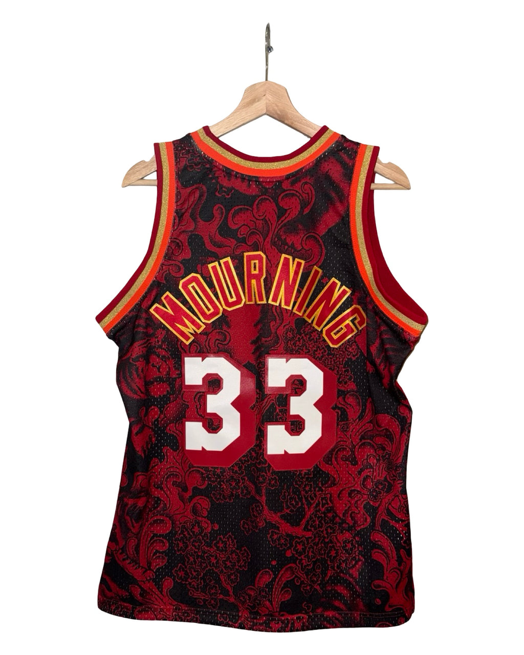 Alonzo Mourning Miami Heat #33 Mitchell & Ness Big Face Jersey