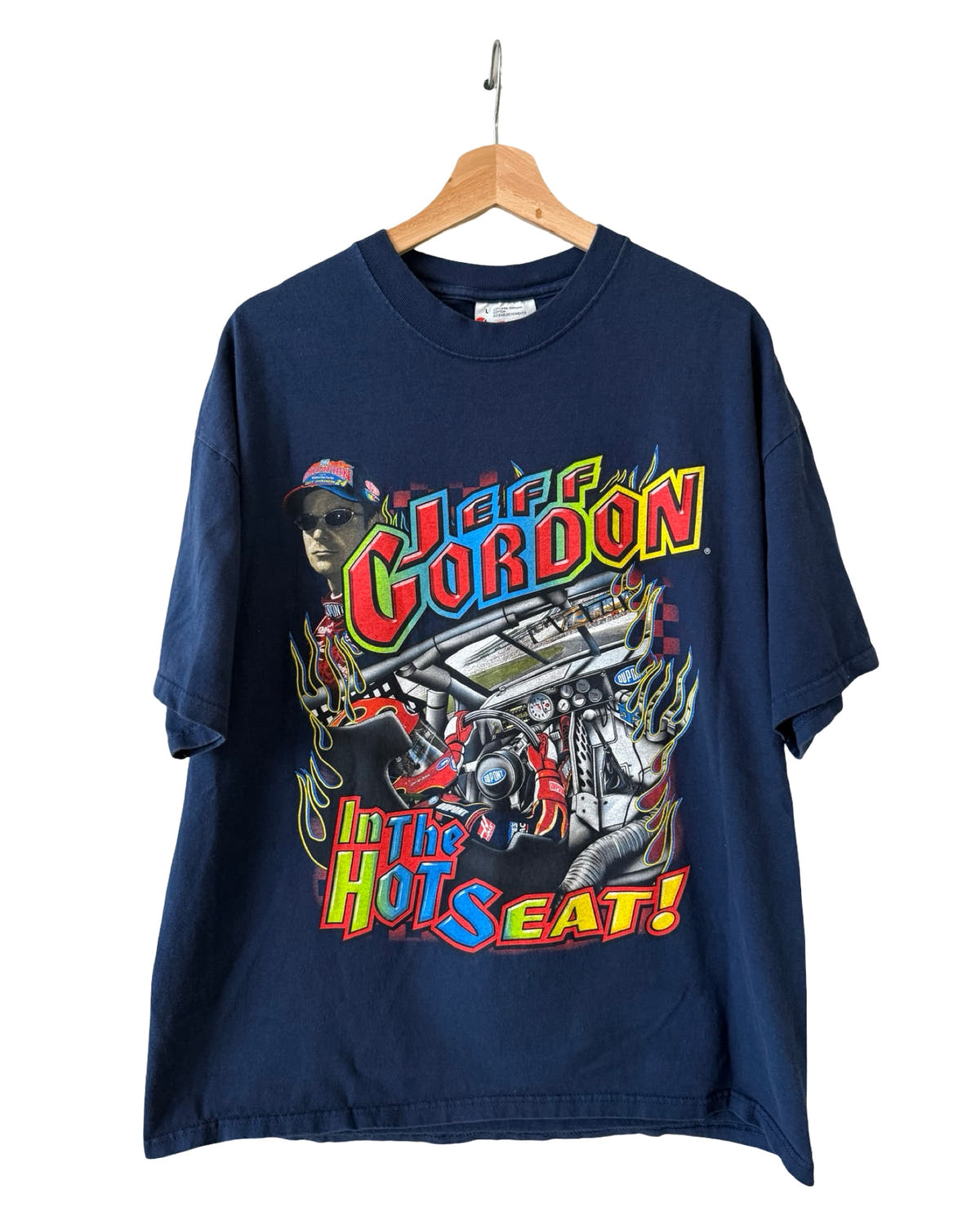Camiseta vintage de Nascar "Hot Seat" de Jeff Gordon, año 2002