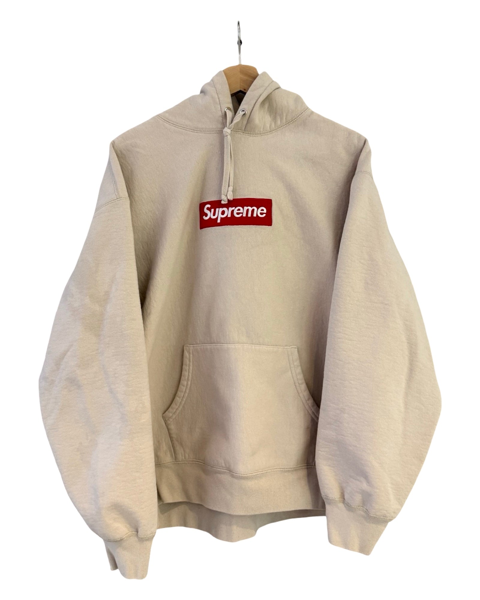 Sudadera con capucha y logo de caja Supreme Tan