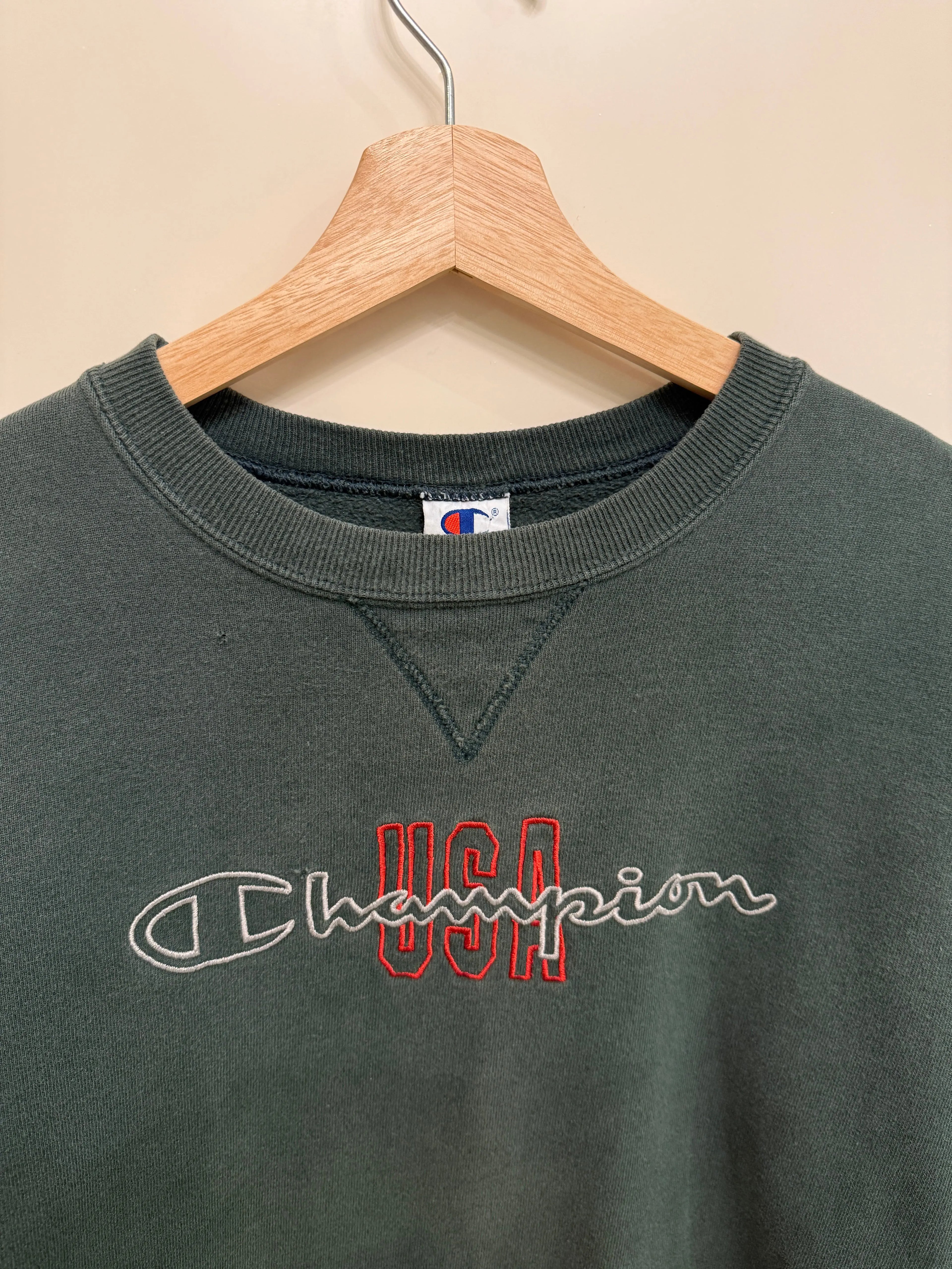 Vintage 90s Champion USA Forest Crewneck KIF Vintage