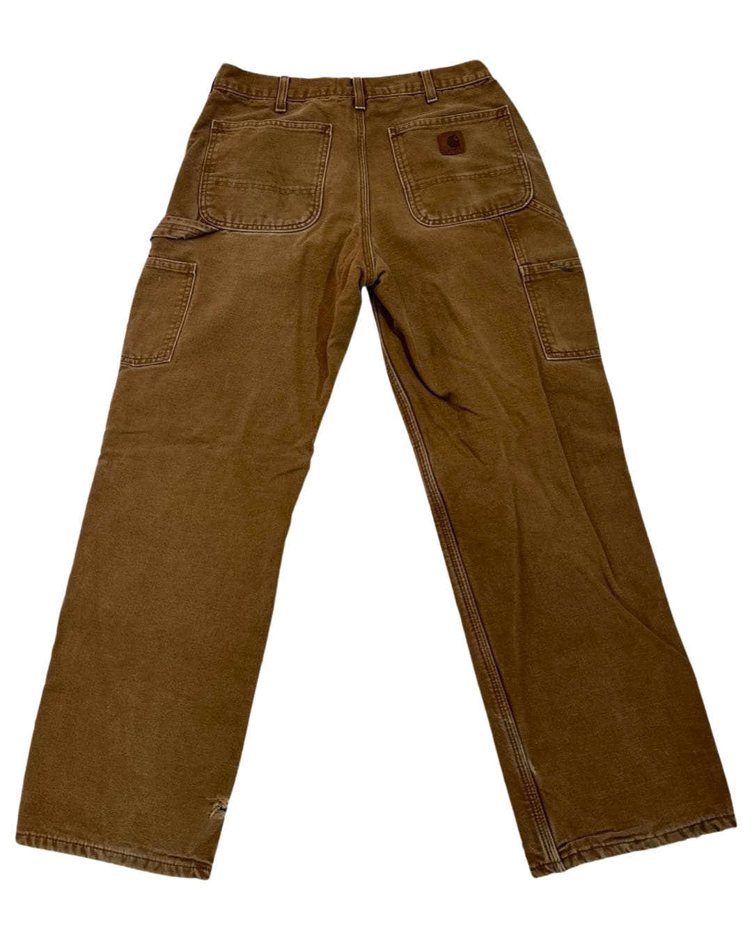 32 x 32 Vintage Carhartt Tan Flannel Lined Pants 3rdStrike