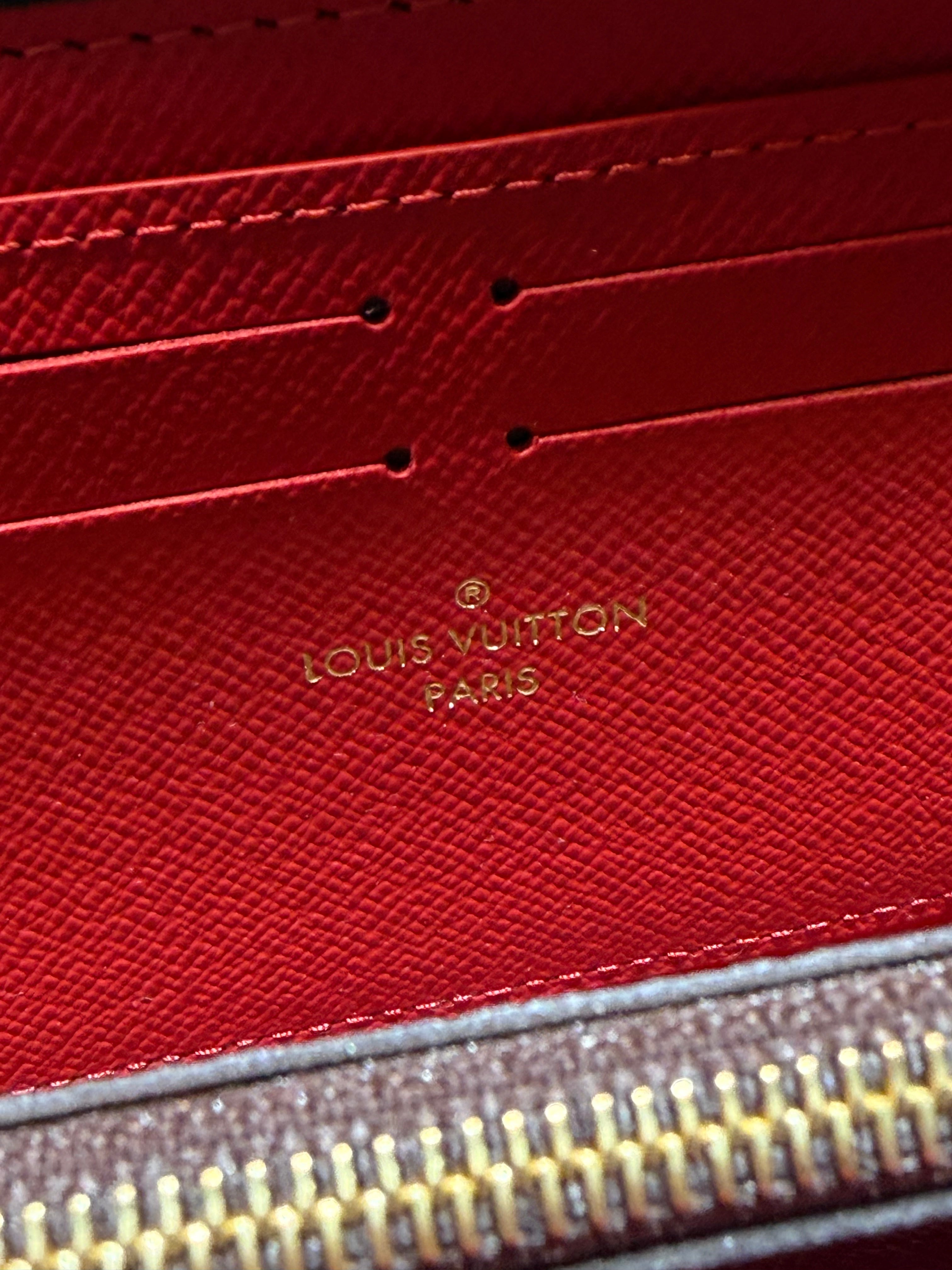 Louis Vuitton Damier Ebene Clemence Cherry Wallet