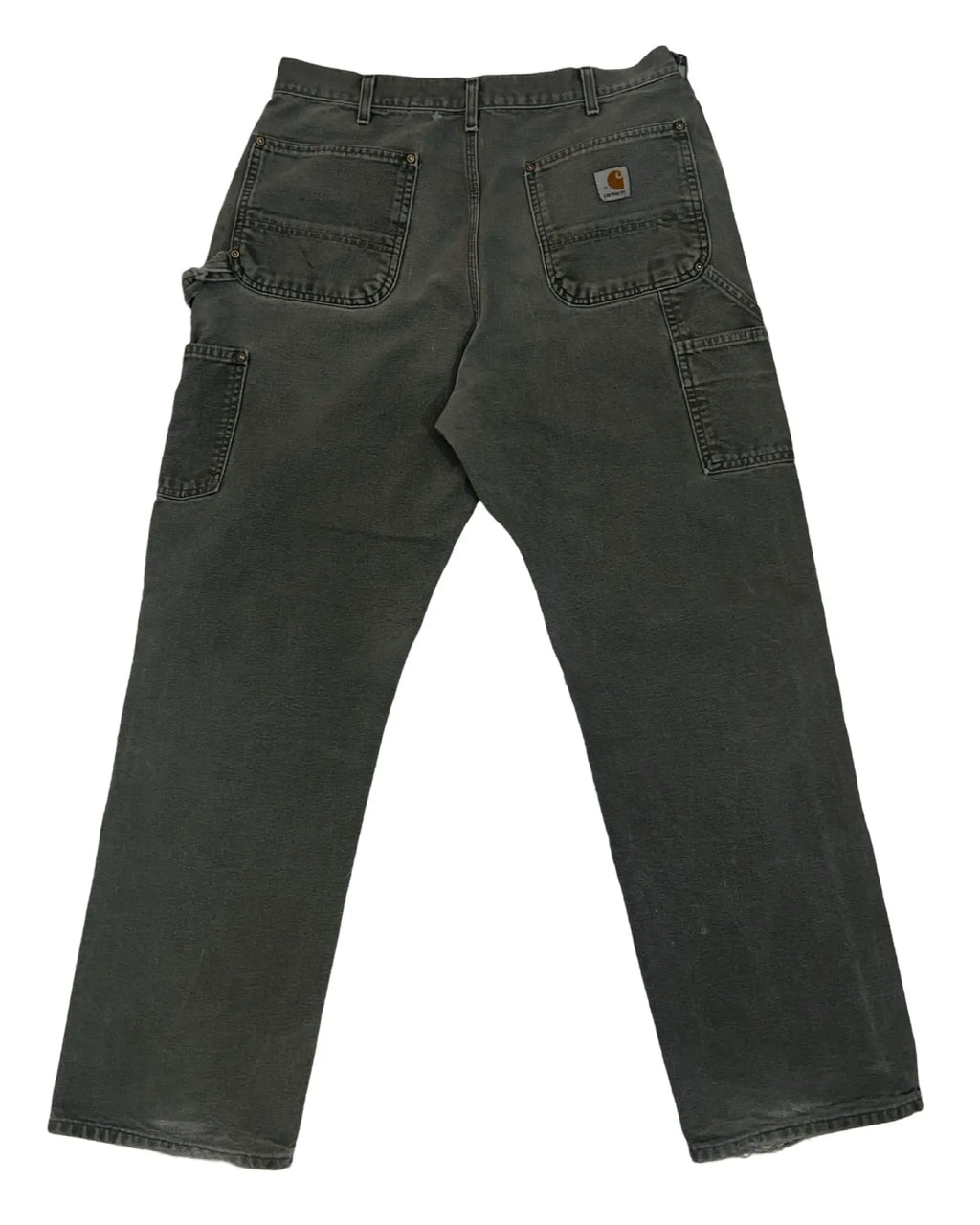 34 x 32 Vintage 90s Carhartt Washed Olive Double Knee Pants KIF Vintage