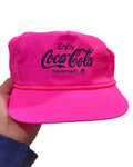 Gorra Coca-Cola rosa estilo snapback, vintage de los 80