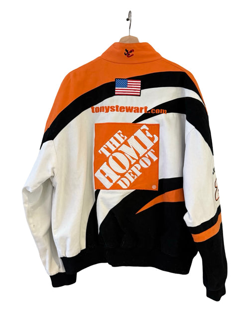 Vintage 90s NASCAR Home Depot Shark Tooth Signed Racing Jacket