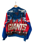 Vintage 80s New York Giants City Graphic Chalkline Satin Jacket