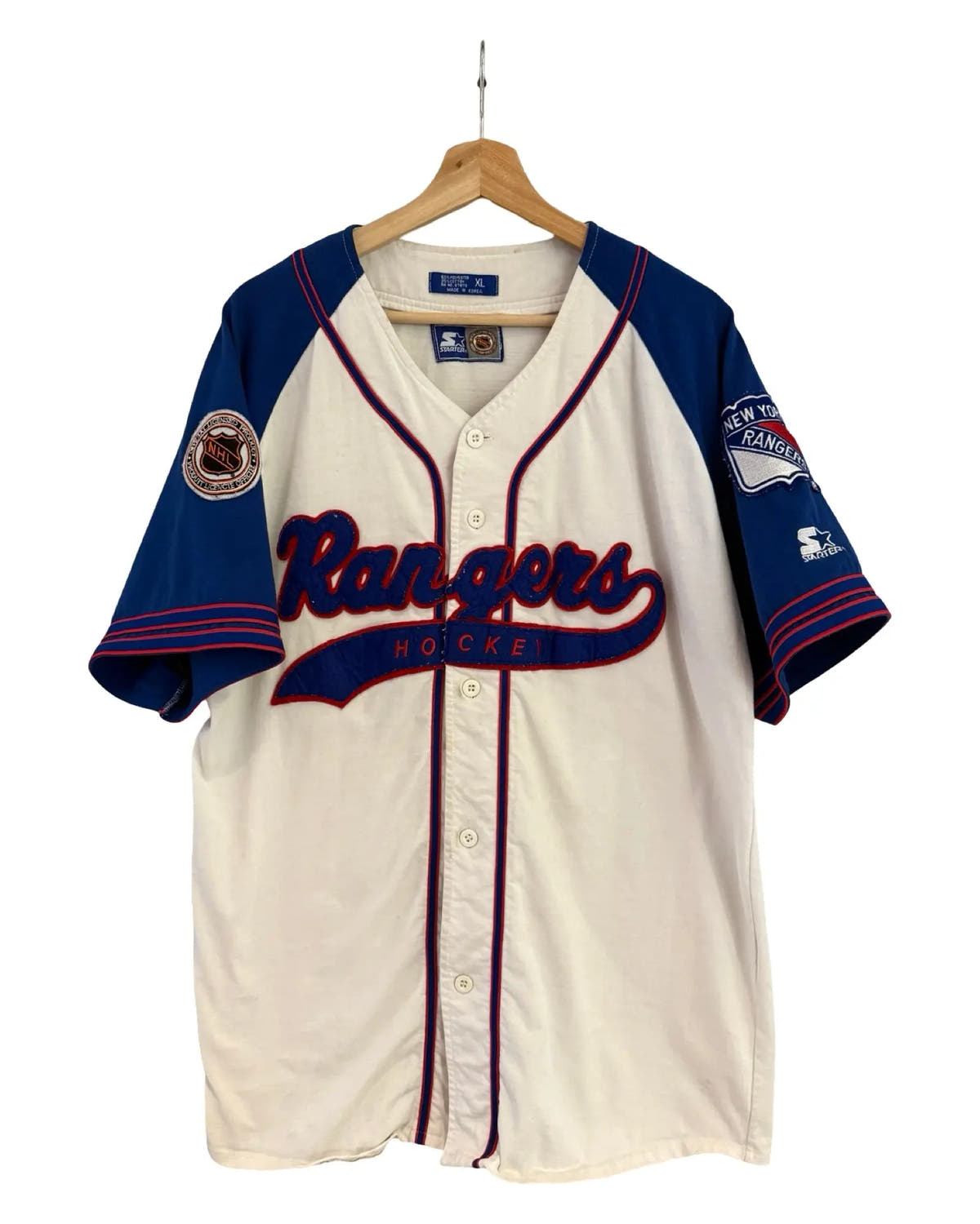 Vintage 90s New York Rangers Starter Baseball Jersey 3rdStrike
