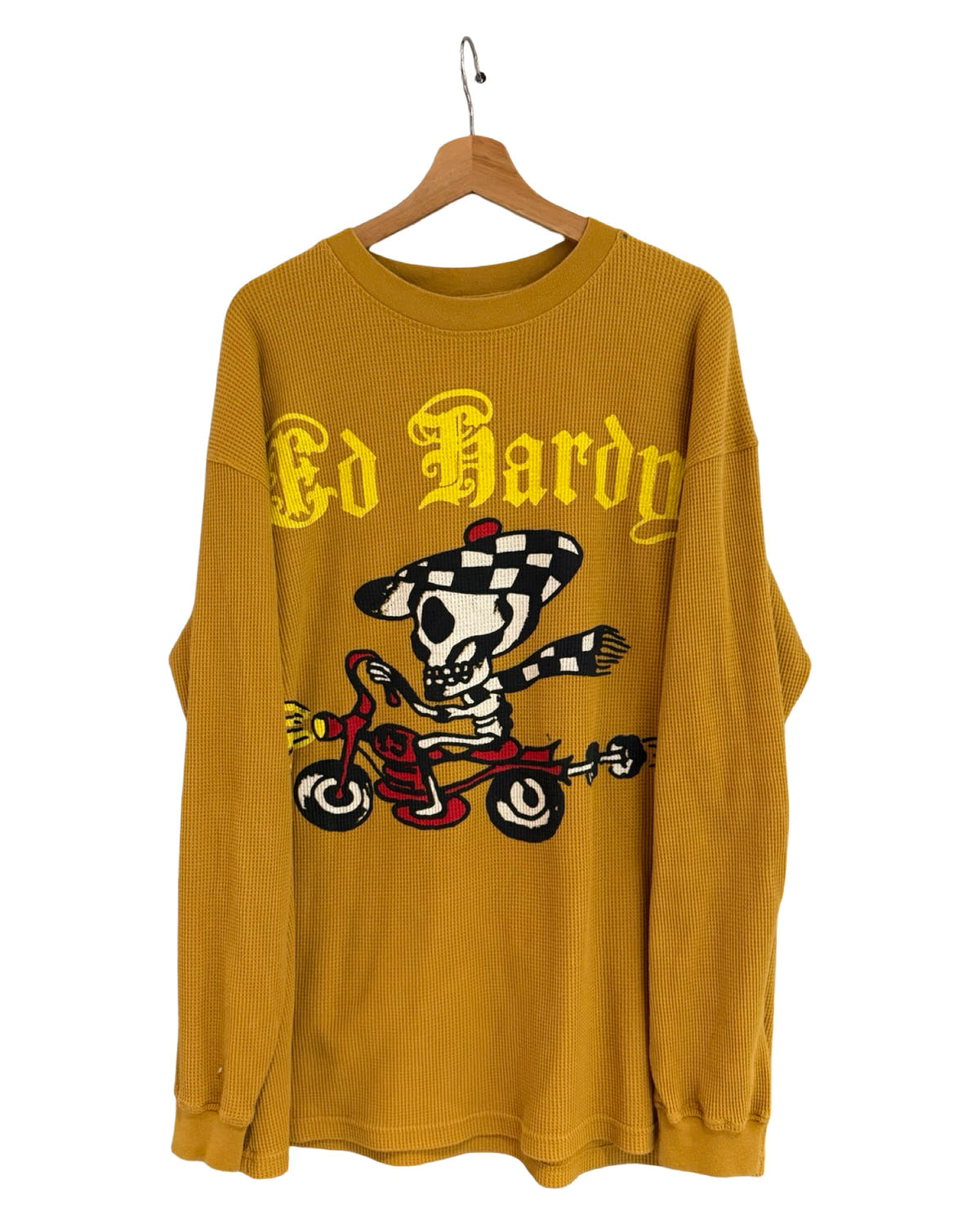 Vintage Y2K Ed Hardy Double Sided Yellow Thermal 3rdStrike