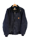 Vintage Carhartt Navy Blue Lined Bomber Jacket