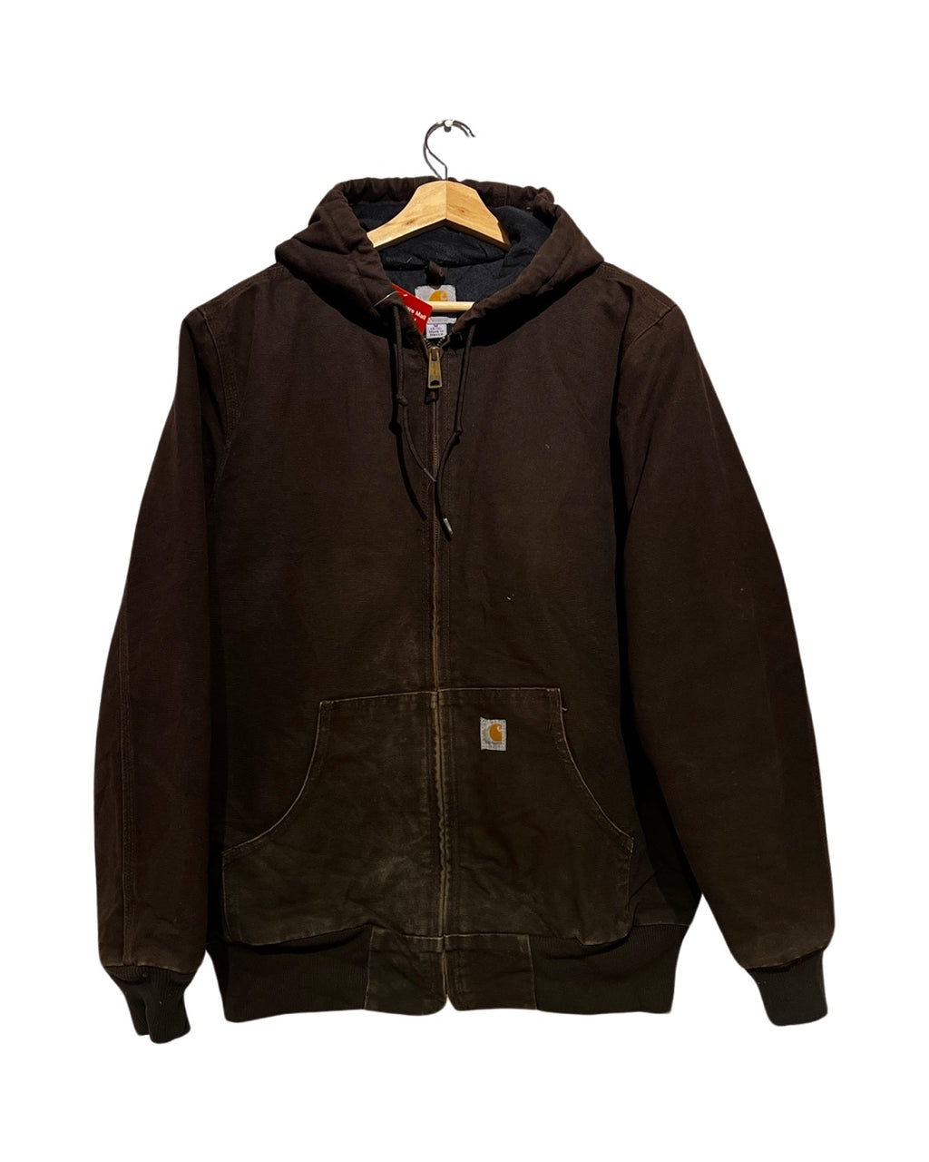 Vintage 90s Carhartt Brown Zip Up Hooded Jacket KIF Vintage