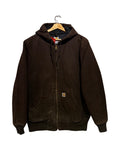 Vintage 90s Carhartt Brown Zip Up Hooded Jacket KIF Vintage