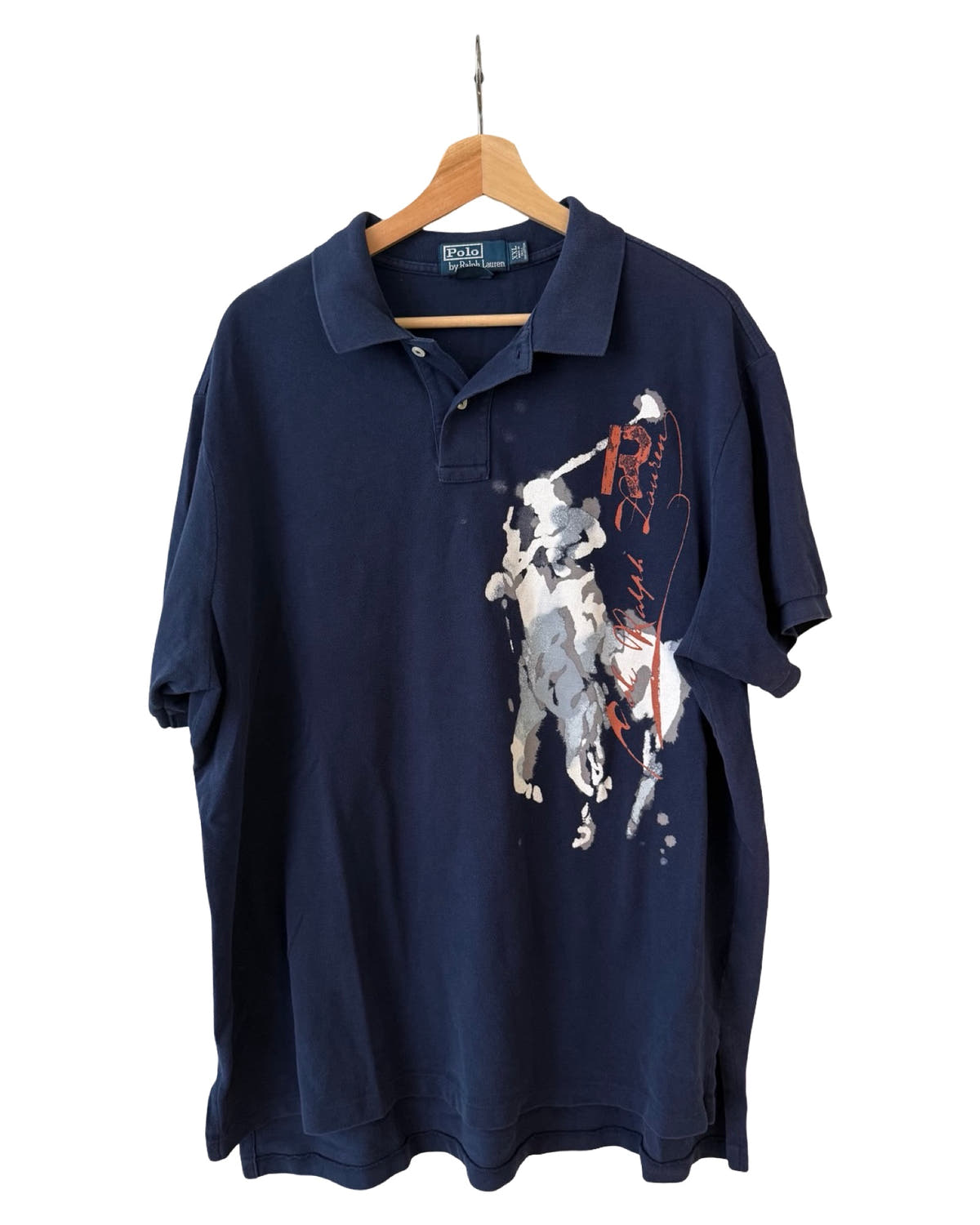 Camisa vintage Polo Ralph Lauren con logo de caballo pintado