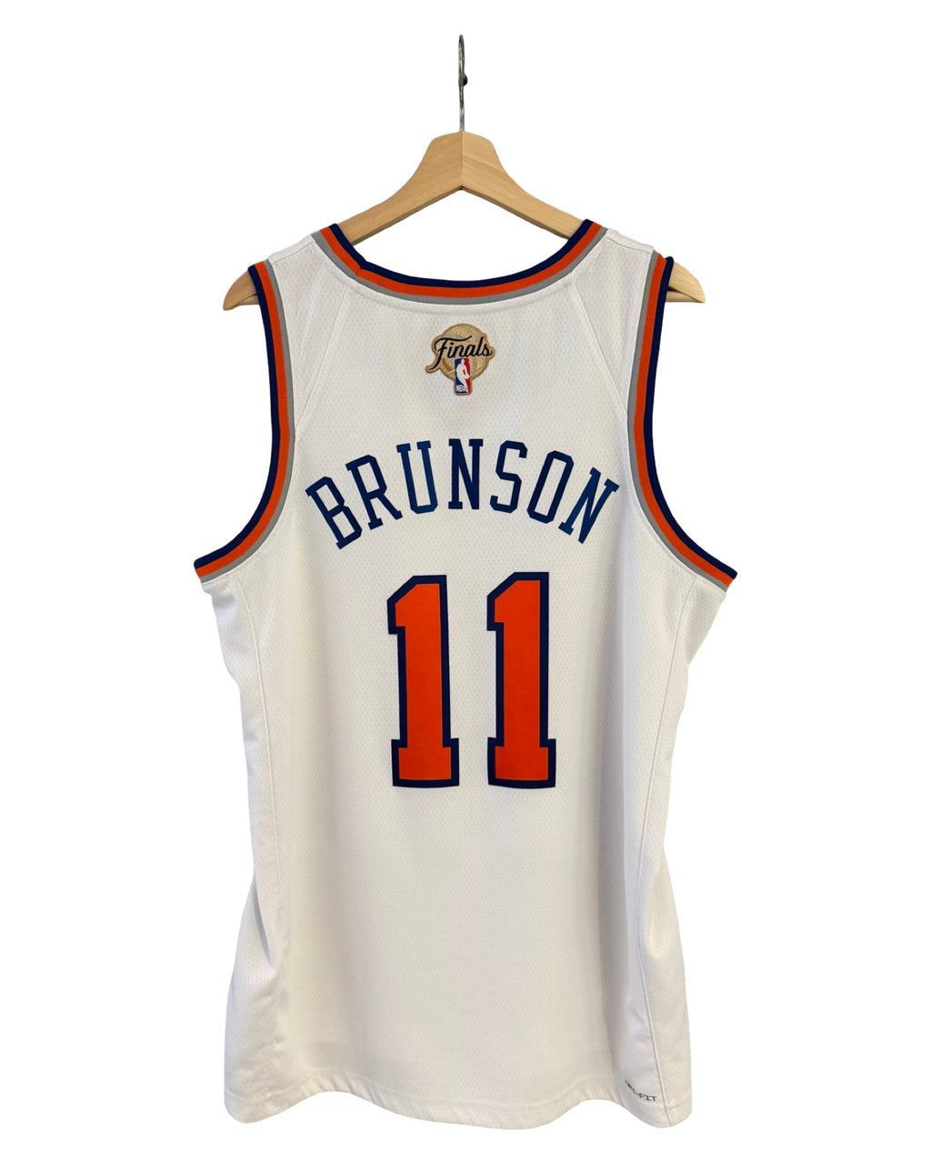 2026 New York Knicks Jalen Brunson 11 NBA Finals White Swingman Jersey