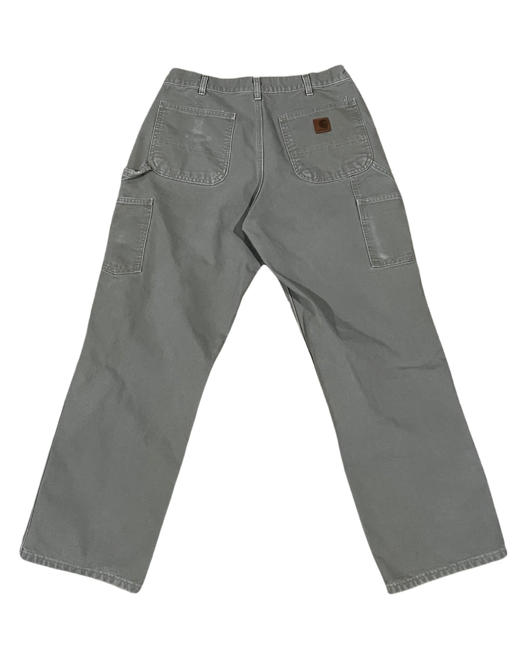 33 x 30 Vintage 90s Carhartt Light Gray Carpenter Pants 3rdStrike