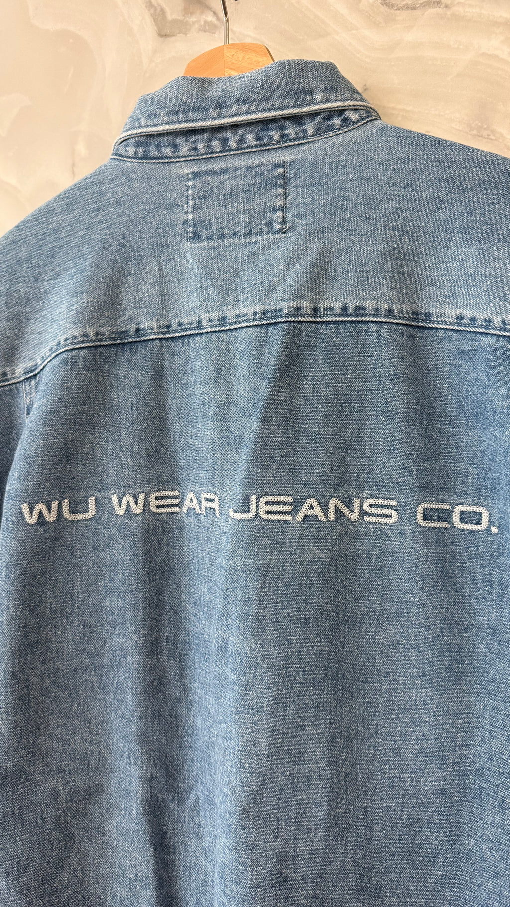 Vintage 90s Wu-Tang Clan Wu-Wear Chain Stitch Denim Shirt