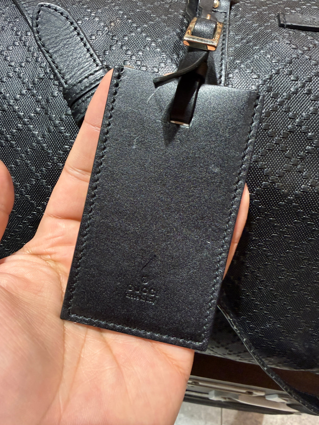 Gucci Diamante Calf Leather Duffle Bag KIF Vintage