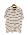 Vintage Polo Ralph Lauren White & Purple Striped Shirt