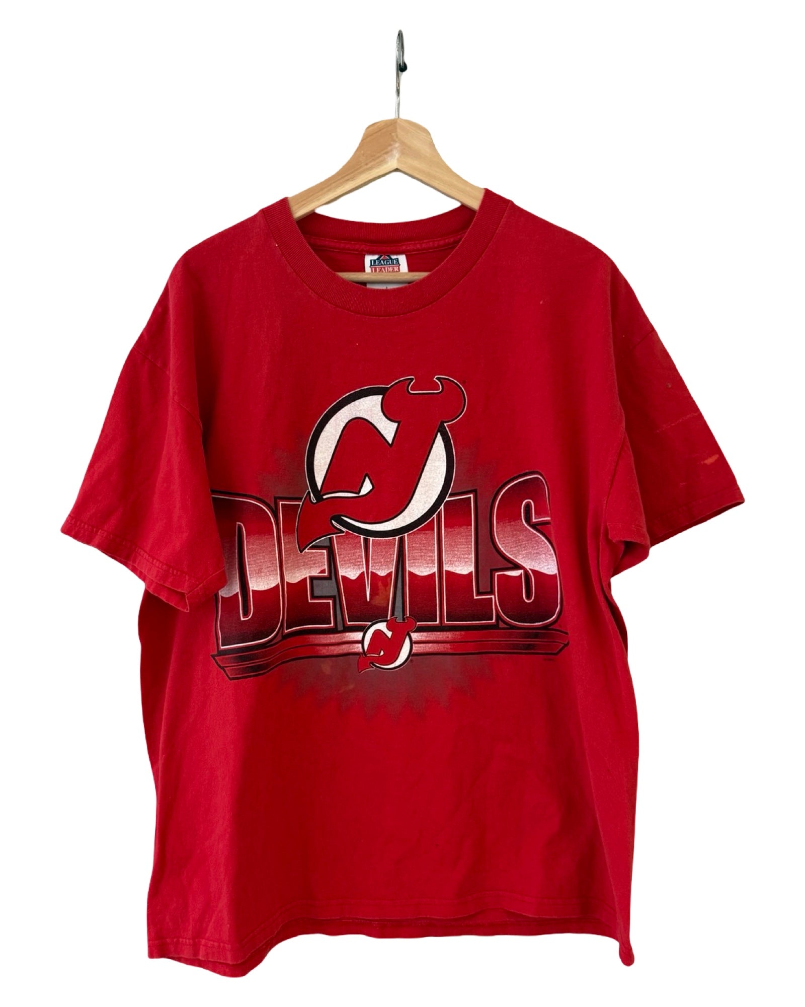 Camiseta promocional vintage de los New Jersey Devils de los 90