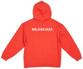 Balenciaga Back Logo Red & White Hoodie