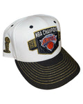2026 New York Knicks Champions White Black Gold Trophy Hat