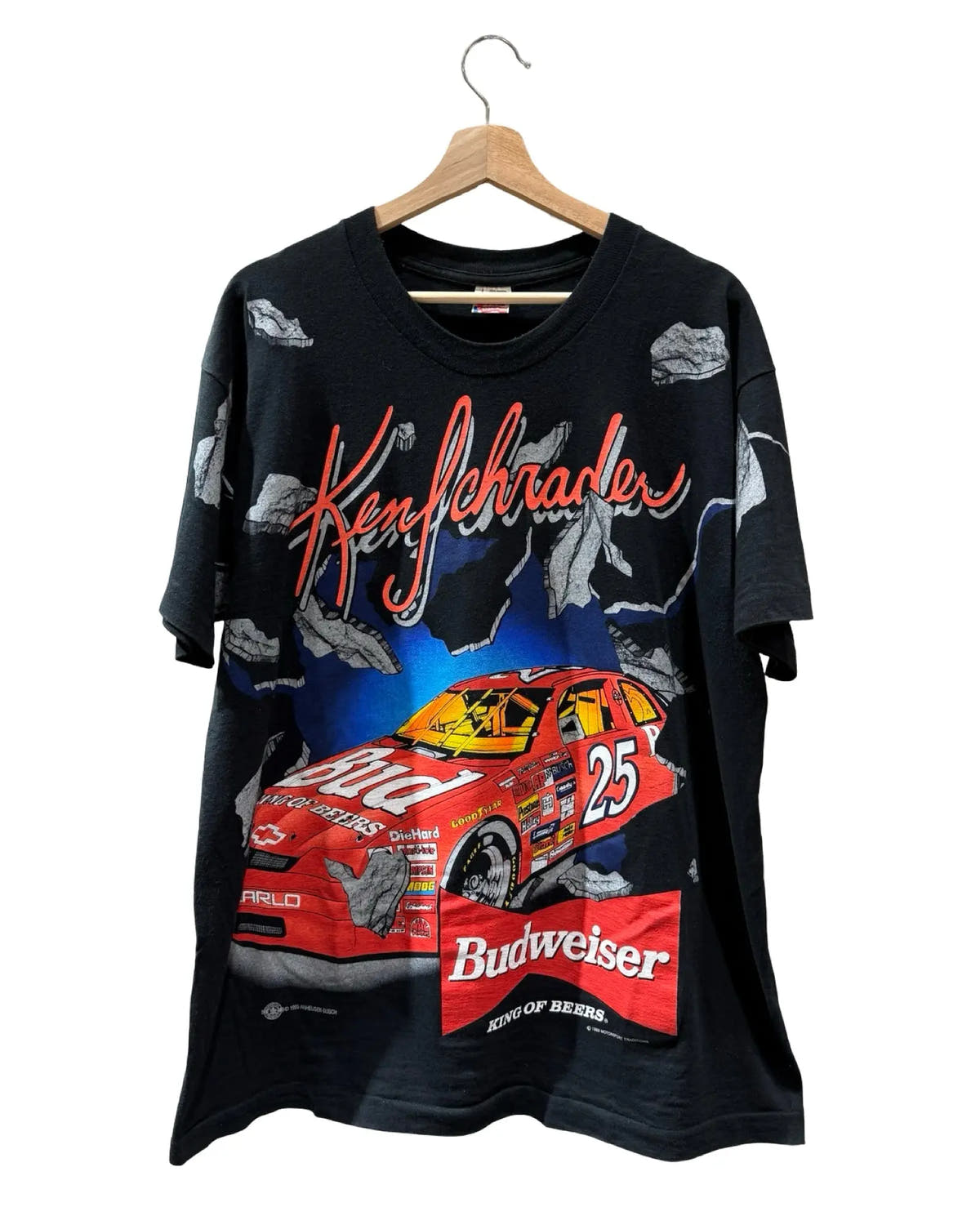 Vintage 1995 Budweiser Nascar Ken Schrader Tee 3rdStrike