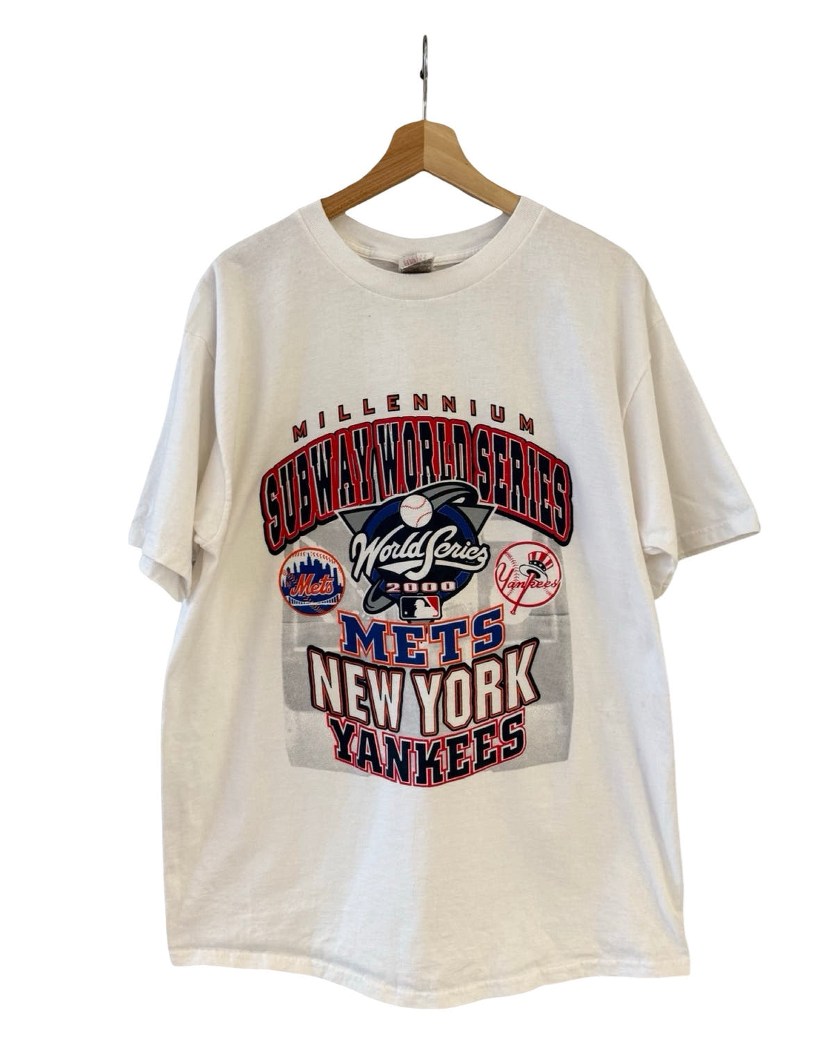 Vintage DS 2000 New York Subway World Series Yankees & Mets Tee
