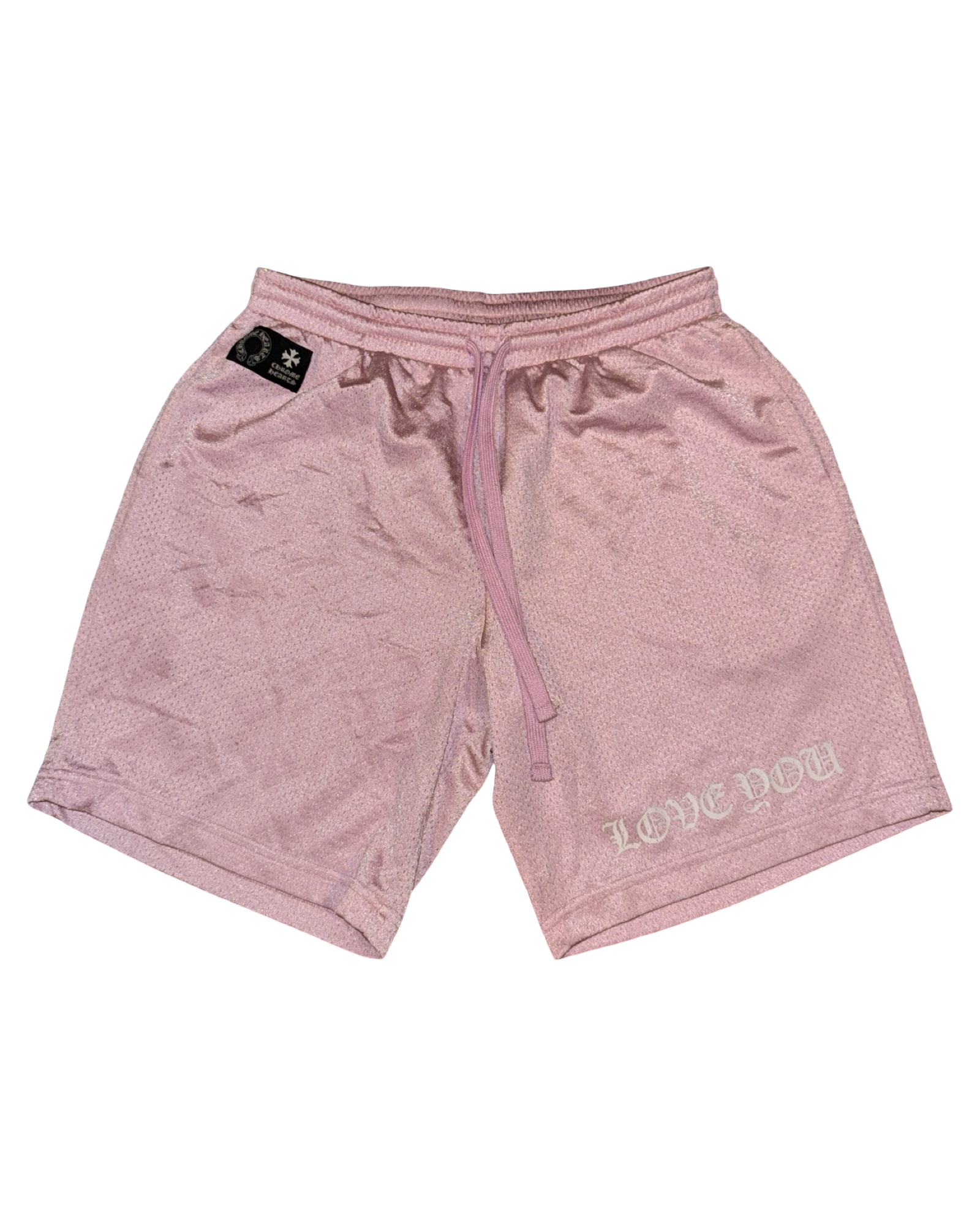 Chrome Hearts Love You Pink Mesh Shorts KIF Vintage