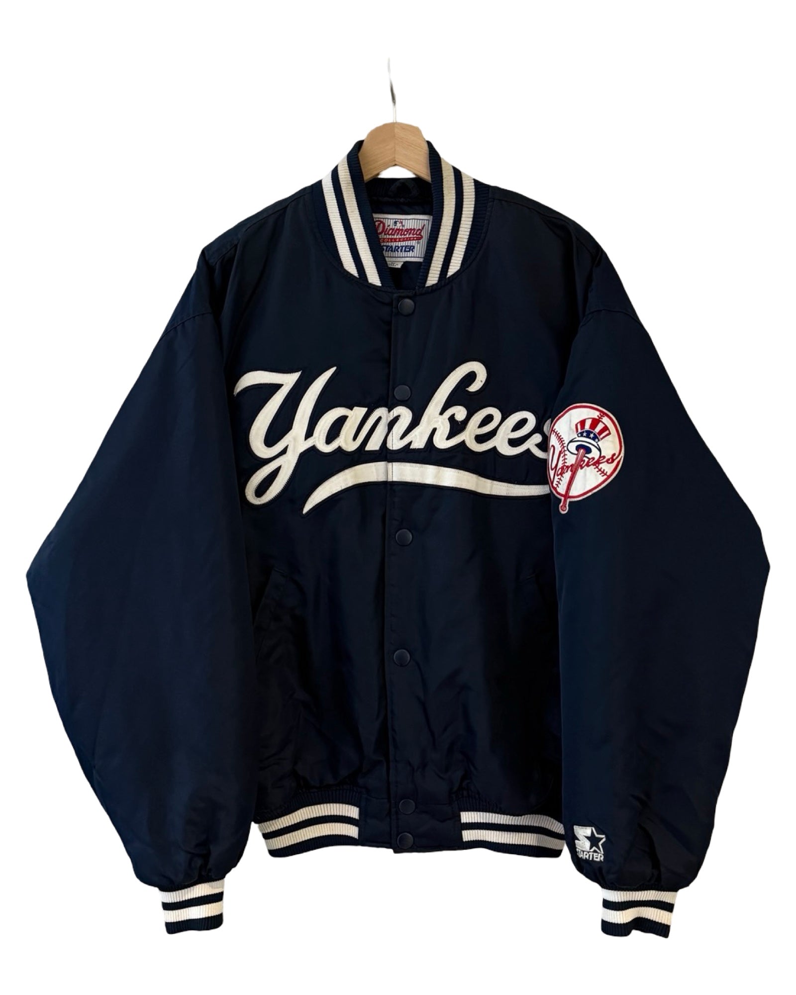 Vintage 90s New York Yankees Starter Diamond Bomber Jacket