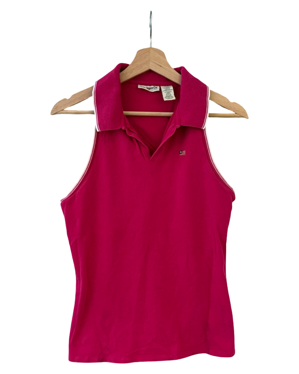 Womens Vintage Polo Ralph Lauren Pink Shirt Top