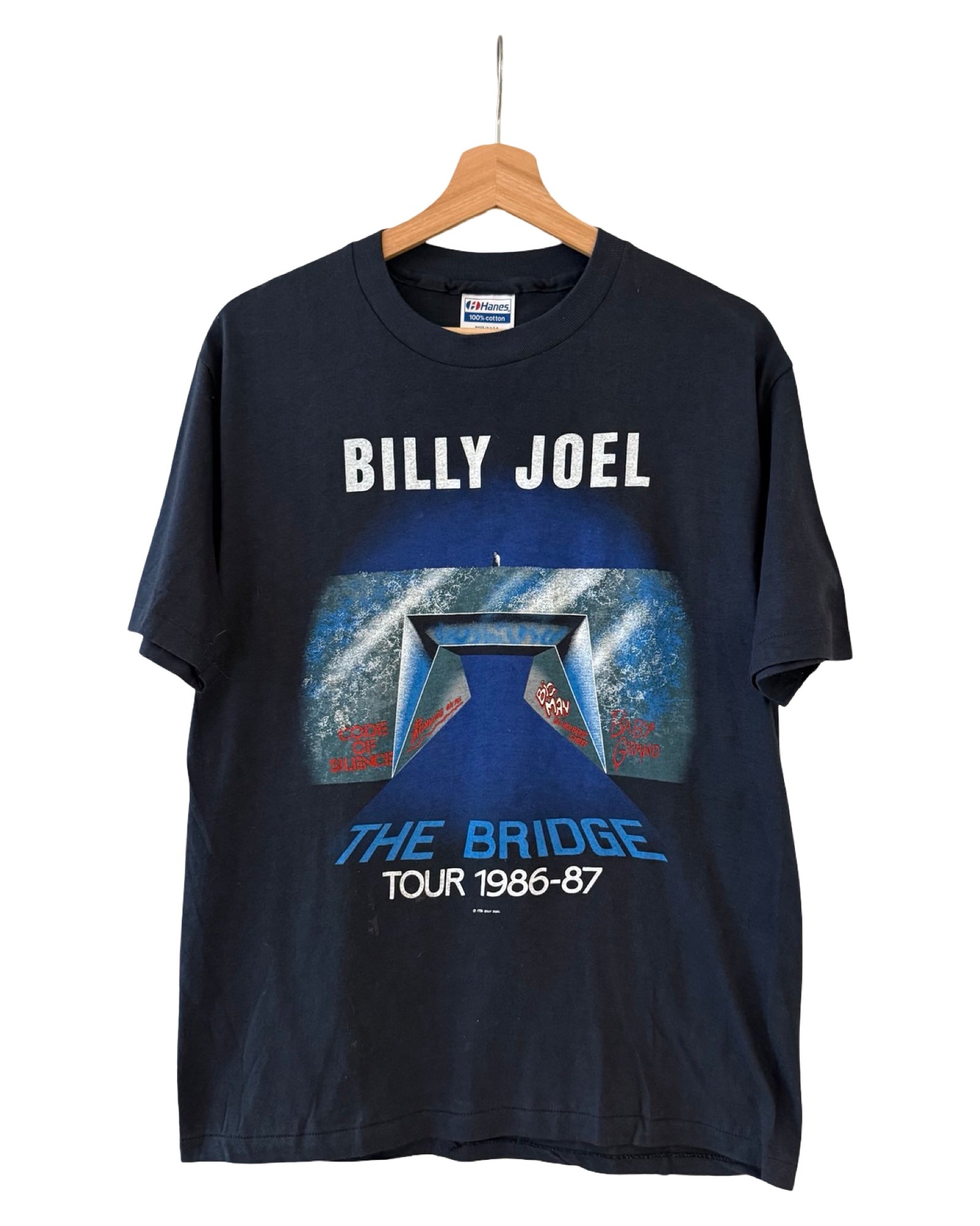 Vintage 1986 Billy Joel The Bridge Band Tour Tee