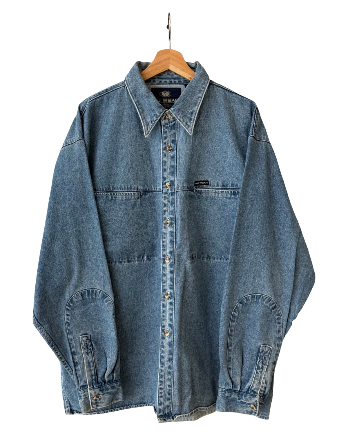 Vintage 90s Wu-Tang Clan Wu-Wear Chain Stitch Denim Shirt