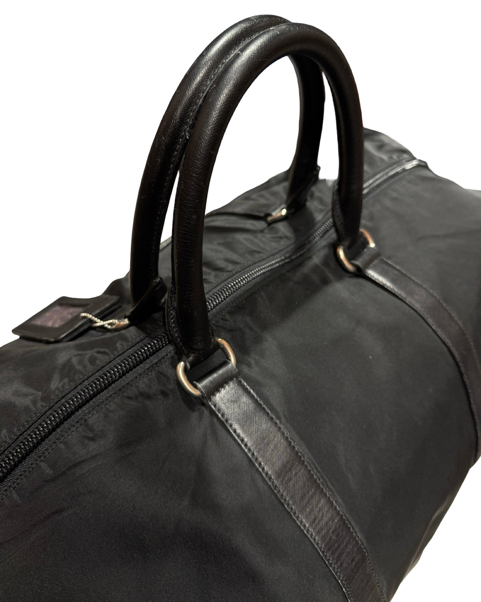Vintage Prada Nero Nylon Duffle Bag KIF Vintage