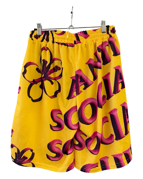 Anti Social Social Club Yellow Mesh Shorts