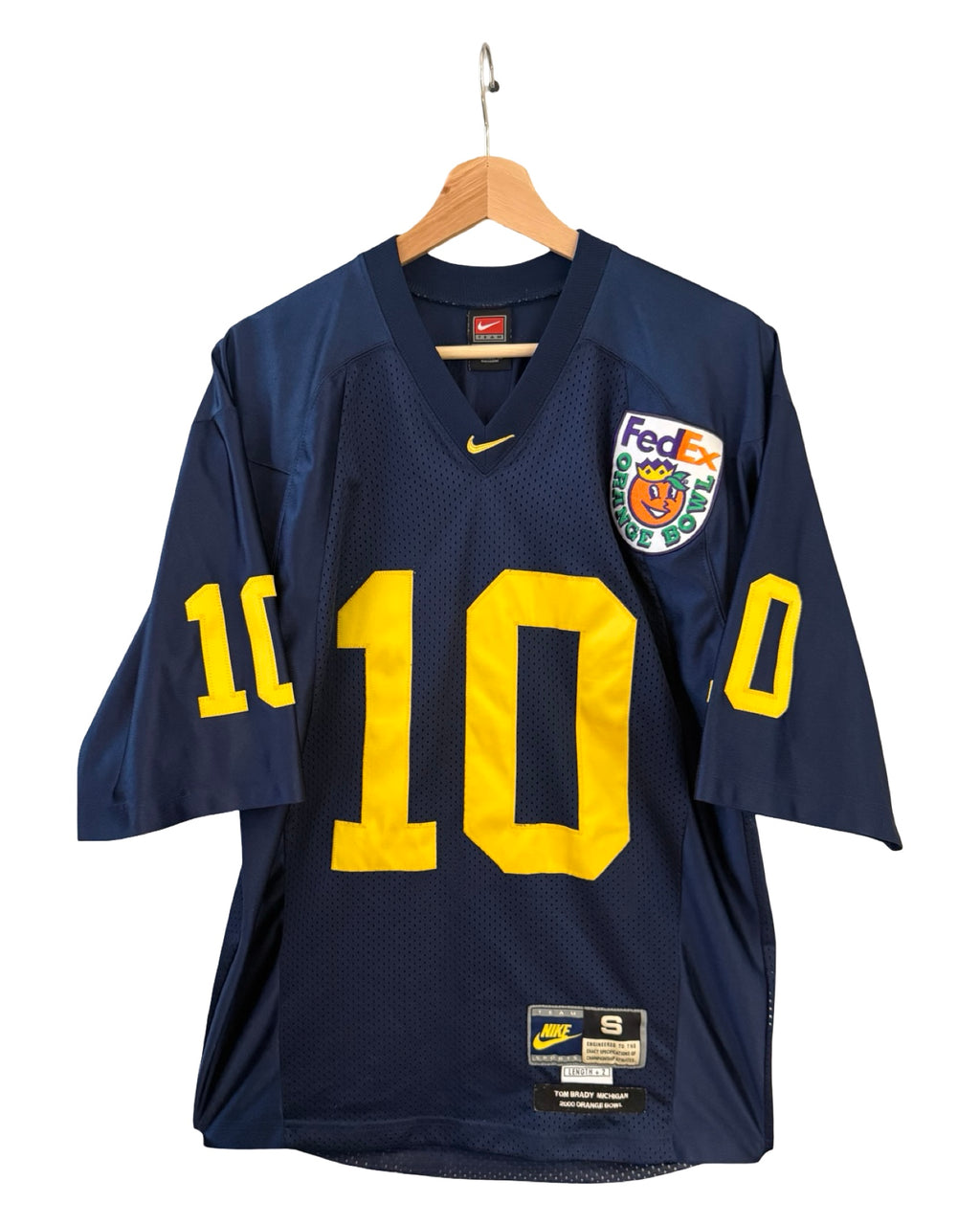 Vintage Rare Tom Brady Michigan State Fedex Orange Bowl 10 Nike Football Jersey